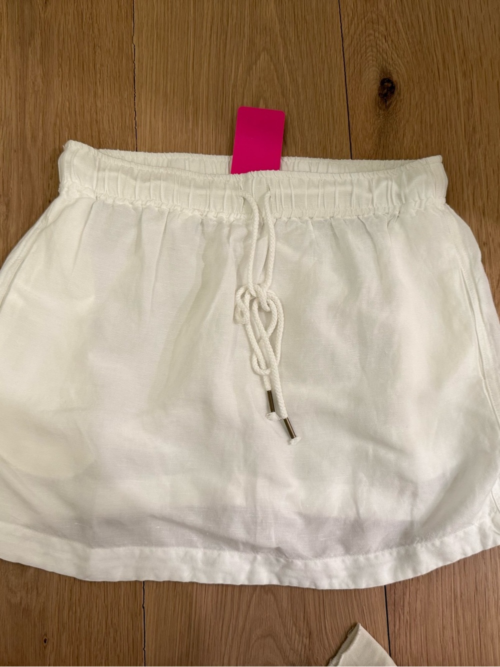 YFB sz Med linen white short skirt